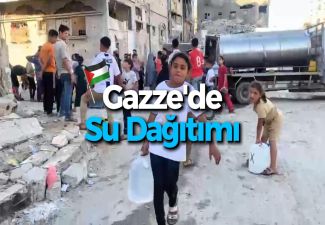 Gazze 039 de her gün su dağıtıyoruz Gazze 039 de her gün su dağıtıyoruz
